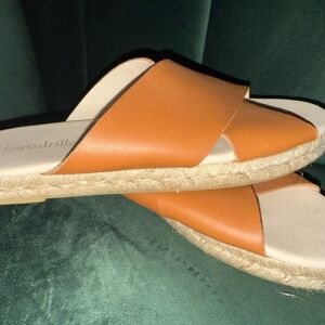 Orange and Tan Espadrilles Shoes